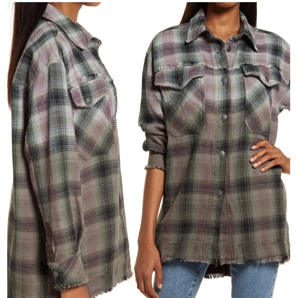 Free people - Anneli Shirt Plaid Jacket- sold out shacket - Picture 4 of 5